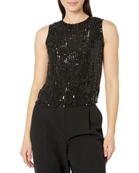 Velvet By Graham & Spencer - Maison Sleeveless Sequin Tank Top - Lyst