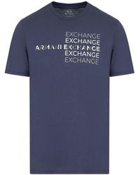 Emporio Armani - A | X Armani Exchange Regular Fit Cotton Armani Exchange Repeat Logo Tee - Lyst