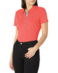 Tommy Hilfiger - Womens Short Sleeve Solid Polo T Shirt - Lyst