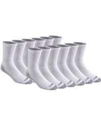 Dickies - S Dri-tech Moisture Control Comfort Length Mid-crew Socks Comfort Length White - Lyst