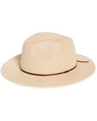 Brixton - Wesley Straw Packable Fedora - Lyst