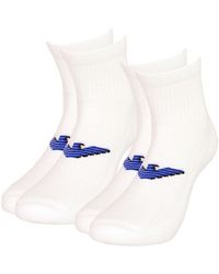 Emporio Armani - Basic 2 Pack Eagle Ankle Sock - Lyst