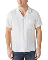 Lucky Brand - Short Sleeve Linen Button Up Shirt - Lyst