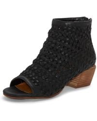 Lucky Brand - Mofira Woven Peep Toe Bootie Ankle Boot - Lyst