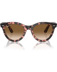 Ray-Ban - Rb2241f Wayfarer Way Low Bridge Fit Round Sunglasses - Lyst