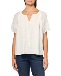 Lucky Brand - Lace Inset Peasant Blouse Bright White - Lyst