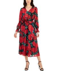 Anne Klein - Metallic Tea Length Midi Dress - Lyst