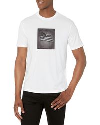 Emporio Armani - A|x Armani Exchange Mens Flag Logo Graphic Print T-shirt T Shirt - Lyst