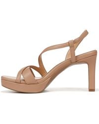 Naturalizer - S Abby Strappy Platform Dress Sandals Taupe Tan Smooth 6 M - Lyst