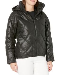 Kenneth Cole - Short Hooded Zip Puffer - Lyst