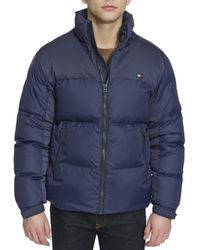 Tommy Hilfiger - Mixed-media Puffer Jacket - Lyst