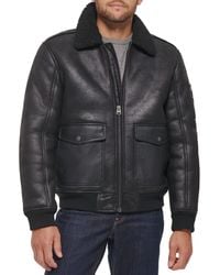 Levi's - Faux Shearling Aviator Bomber Jacket - Lyst