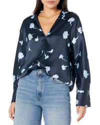 Vince - S Sea Carnation Shaped Collar L/s Pull Over - Lyst