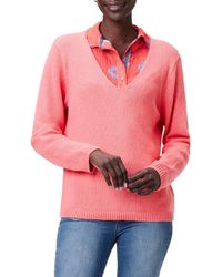NIC+ZOE - Nic+zoe Cotton Cord Soft V-neck Sweater - Lyst