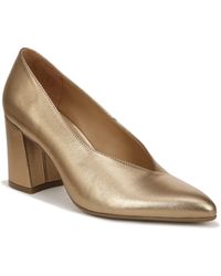 Naturalizer - S Paden Chunky Heel Pointed Toe Pumps Bronze Pearl Metallic 11 M - Lyst