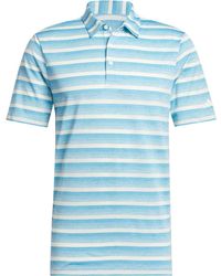 adidas - Two Color Stripe Polo Shirt - Lyst