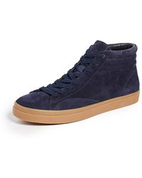 Vince - S Sefton High Top Sneakers Night Blue Suede 10.5 M - Lyst