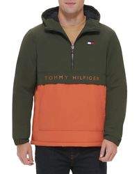 Tommy Hilfiger - Performance Fleece Lined Hooded Popover Jacket - Lyst