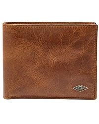 Fossil - Ryan Leather Rfid-blocking Bifold With Coin Pocket Wallet - Lyst