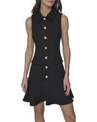Karl Lagerfeld - Paris Collared Sleeveless Above The Knee Sheath Dress - Lyst