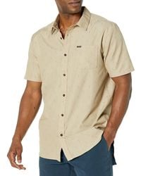 Volcom - Regular Graffen Short Sleeve Classic Fit Printed Button Down Shirt - Lyst