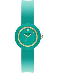 Kate Spade - Mini Park Row Blue Silicone Band Watch - Lyst