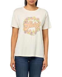 Lucky Brand - Lucky Floral Boyfriend Tee Bright White - Lyst