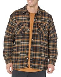 Dickies - High Pile Fleece Lined Flannel Shirt Jacket - Lyst