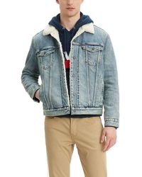 Levi's Sherpa Trucker Jacket in Beige (Natural) for Men - Save 31% | Lyst