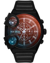 DIESEL - 51mm Sideshow Quartz Stainless Steel And Silicone Chronograph Watch - Lyst