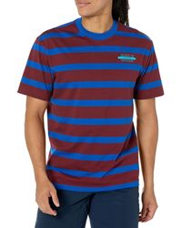 Lacoste - Striped Golf Logo Crew Neck T-shirt - Lyst