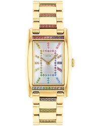 COACH - 2h Quartz Tank Watch With Crystal-set Link Bracelet - Water Resistant 3 Atm/30 Meters - Gift For Her - Premium Fashion Timepiece - Lyst
