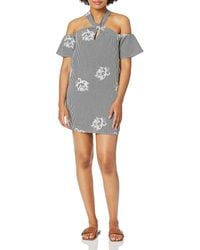Ali & Jay - Floral Stripe Off Shoulder Keyhole Short Sleeve Mini Dress - Lyst