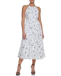 DKNY - Womens Knot Sleeve Midi Shirt Dress - Lyst