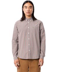 Lacoste - Regular Fit Plaid Poplin Shirt - Lyst