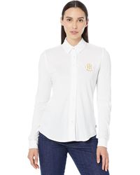 Tommy Hilfiger - Adaptive Monogram Shirt With Magnetic Closure - Lyst