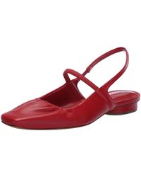 Vince - S Venice Slingback Mary Jane Square Toe Flat Crimson Red Leather 11 M - Lyst