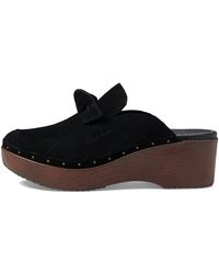 Cole Haan - Cloudfeel Bow Clog Black Suede/antique Brass/brown Wood Clog/dark Brown Outsole 6 B - Lyst