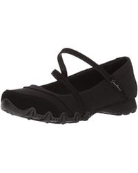 Skechers Suede Bikers -fiesta Mary Jane Flat in Chocolate (Brown) - Lyst