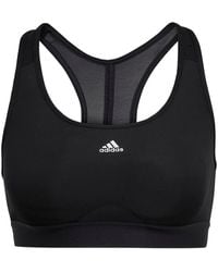 adidas - Plus Size Training Medium Support Racer Back Good Level Bra Padded W/ Removable Pads - Lyst
