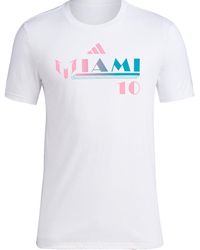 adidas - Messi M Iami Short Sleeve T-shirt - Lyst