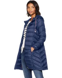 tommy jeans oversized tube quilted coat