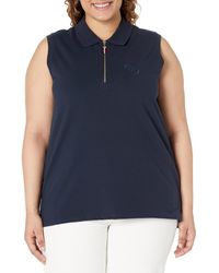 Tommy Hilfiger - Plus Essential Elevated Short Sleeve Zip Polo - Lyst
