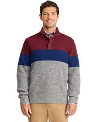 Izod - Button Mock Sweater - Lyst