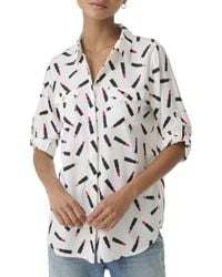 Karl Lagerfeld - Paris Everyday Blouses Button-down Long Sleeve Shirts For With Fashion Print - Lyst