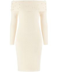 Guess - Eco Long Sleeve Off Shoulder Amber Cable Dress - Lyst