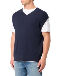Emporio Armani - A | X Armani Exchange Cotton V-neck Pullover Sleeveless Sweater Vest - Lyst