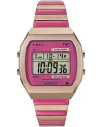 Timex - Rose Gold-tone Expansion Band Pink Dial Rose Gold-tone - Lyst