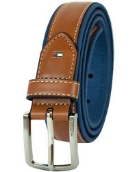 Tommy Hilfiger - Ribbon Inlay Belt With Single Prong Buckle - Lyst