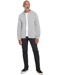 Vince - S Slub Popover Marbled Fleece Zip Up Hoodie - Lyst
